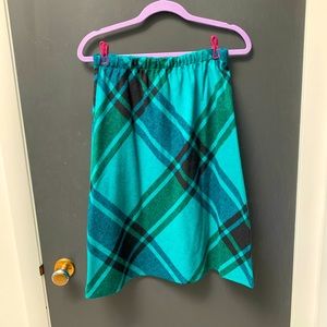Vintage Midi Plaid Skirt Size 12